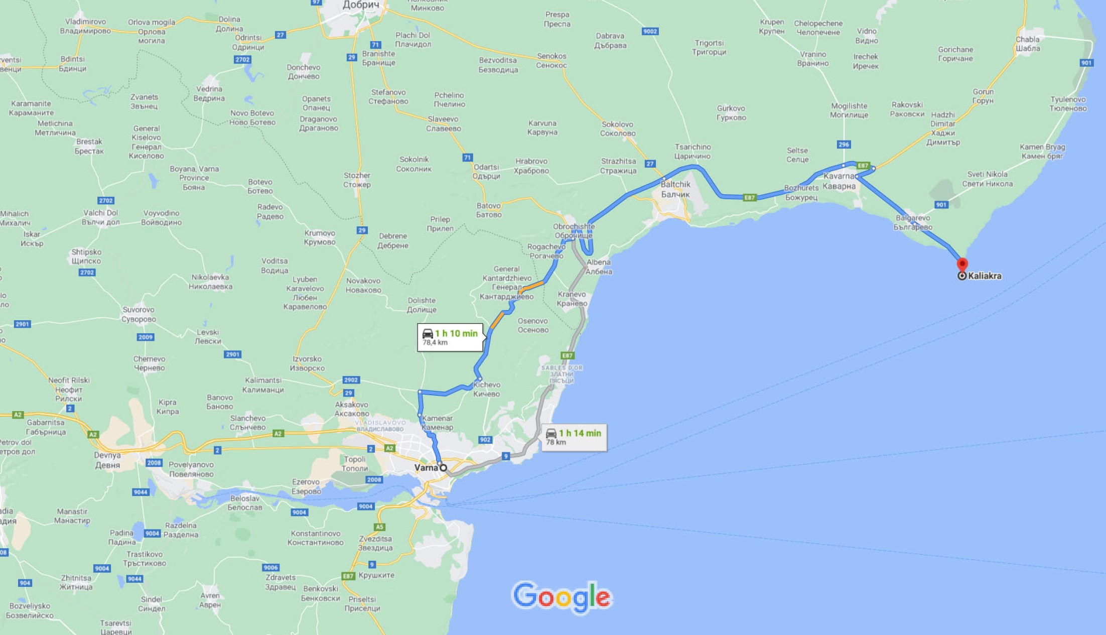 Varna à Kaliakra, 9660 Kavarna - Google Maps